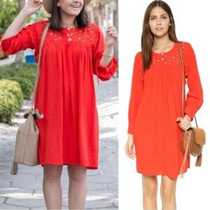 Madewell red-orange summer dress